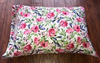 Flower Bed Cotton Pillowcase