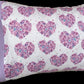 Purple Hearts Cotton Pillowcase