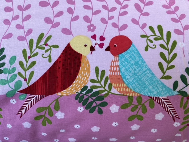 Love Birds Cotton Pillowcase