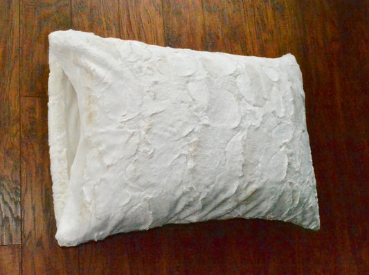 Ivory hide luxe minky pillowcase