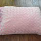 Rose embossed and polka dots minky pillowcase