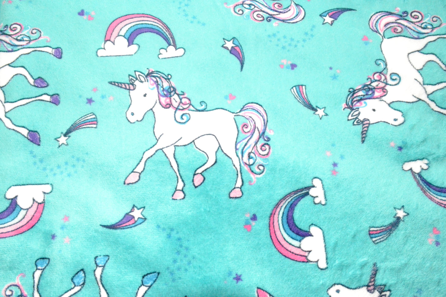Rainbows and Unicorns minky blanket